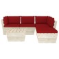 vidaXL Muebles de jardín de palets 6 piezas y cojines madera de abeto vidaXL Muebles de jardín de palets 6 piezas y cojines madera de abeto