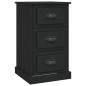 vidaXL Mesita de noche madera contrachapada negra 39x39x67 cm vidaXL Mesita de noche madera contrachapada negra 39x39x67 cm