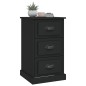 vidaXL Mesita de noche madera contrachapada negra 39x39x67 cm vidaXL Mesita de noche madera contrachapada negra 39x39x67 cm