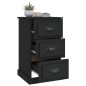 vidaXL Mesita de noche madera contrachapada negra 39x39x67 cm vidaXL Mesita de noche madera contrachapada negra 39x39x67 cm