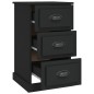 vidaXL Mesita de noche madera contrachapada negra 39x39x67 cm vidaXL Mesita de noche madera contrachapada negra 39x39x67 cm