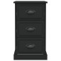 vidaXL Mesita de noche madera contrachapada negra 39x39x67 cm vidaXL Mesita de noche madera contrachapada negra 39x39x67 cm