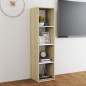 vidaXL Mueble TV madera contrachapada blanco y roble 142,5x35x36,5 cm vidaXL Mueble TV madera contrachapada blanco y roble 142,5x35x36,5 cm