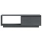 vidaXL Mueble de TV de madera maciza de pino gris 110x30x33,5 cm