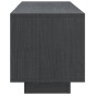 vidaXL Mueble de TV de madera maciza de pino gris 110x30x33,5 cm