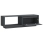 vidaXL Mueble de TV de madera maciza de pino gris 110x30x33,5 cm
