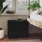vidaXL Mesitas de noche 2 uds madera contrachapada negro 50x39x43,5 cm