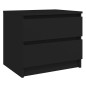 vidaXL Mesitas de noche 2 uds madera contrachapada negro 50x39x43,5 cm