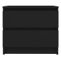 vidaXL Mesitas de noche 2 uds madera contrachapada negro 50x39x43,5 cm