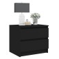 vidaXL Mesitas de noche 2 uds madera contrachapada negro 50x39x43,5 cm