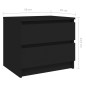 vidaXL Mesitas de noche 2 uds madera contrachapada negro 50x39x43,5 cm