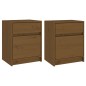 vidaXL Mesitas noche 2 uds madera maciza pino marrón miel 40x31x50 cm vidaXL Mesitas noche 2 uds madera maciza pino marrón miel 40x31x50 cm