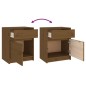 vidaXL Mesitas noche 2 uds madera maciza pino marrón miel 40x31x50 cm vidaXL Mesitas noche 2 uds madera maciza pino marrón miel 40x31x50 cm