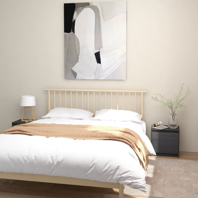 vidaXL Mesitas de noche 2 uds madera maciza pino gris 40x30,5x40 cm