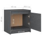 vidaXL Mesitas de noche 2 uds madera maciza pino gris 40x30,5x40 cm
