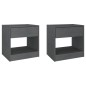 vidaXL Mesitas de noche 2 uds madera maciza de pino gris 40x31x40 cm vidaXL Mesitas de noche 2 uds madera maciza de pino gris 40x31x40 cm