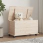 vidaXL Baúl de almacenaje con ruedas ALTA madera maciza 73x39,5x44 cm vidaXL Baúl de almacenaje con ruedas ALTA madera maciza 73x39,5x44 cm