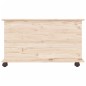 vidaXL Baúl de almacenaje con ruedas ALTA madera maciza 73x39,5x44 cm vidaXL Baúl de almacenaje con ruedas ALTA madera maciza 73x39,5x44 cm