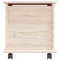 vidaXL Baúl de almacenaje con ruedas ALTA madera maciza 73x39,5x44 cm vidaXL Baúl de almacenaje con ruedas ALTA madera maciza 73x39,5x44 cm