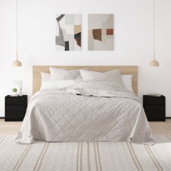 vidaXL Mesitas de noche 2 uds madera maciza pino negro 40x31x50 cm