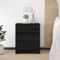 vidaXL Mesitas de noche 2 uds madera maciza pino negro 40x31x50 cm vidaXL Mesitas de noche 2 uds madera maciza pino negro 40x31x50 cm