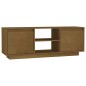 vidaXL Mueble de TV de madera maciza pino marrón miel 110x30x40 cm