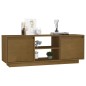 vidaXL Mueble de TV de madera maciza pino marrón miel 110x30x40 cm