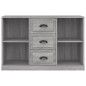 vidaXL Aparador de madera contrachapada gris Sonoma 104,5x35,5x67,5 cm