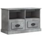 vidaXL Mueble para TV madera contrachapada gris hormigón 80x35x50 cm