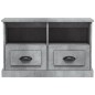 vidaXL Mueble para TV madera contrachapada gris hormigón 80x35x50 cm