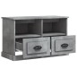 vidaXL Mueble para TV madera contrachapada gris hormigón 80x35x50 cm