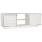 vidaXL Mueble de TV madera maciza de pino blanco 110x30x40 cm 