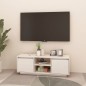 vidaXL Mueble de TV madera maciza de pino blanco 110x30x40 cm 