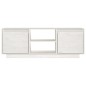 vidaXL Mueble de TV madera maciza de pino blanco 110x30x40 cm 