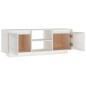 vidaXL Mueble de TV madera maciza de pino blanco 110x30x40 cm 