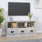 vidaXL Mueble para TV madera contrachapada gris hormigón 100x35x50 cm