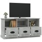 vidaXL Mueble para TV madera contrachapada gris hormigón 100x35x50 cm