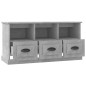 vidaXL Mueble para TV madera contrachapada gris hormigón 100x35x50 cm