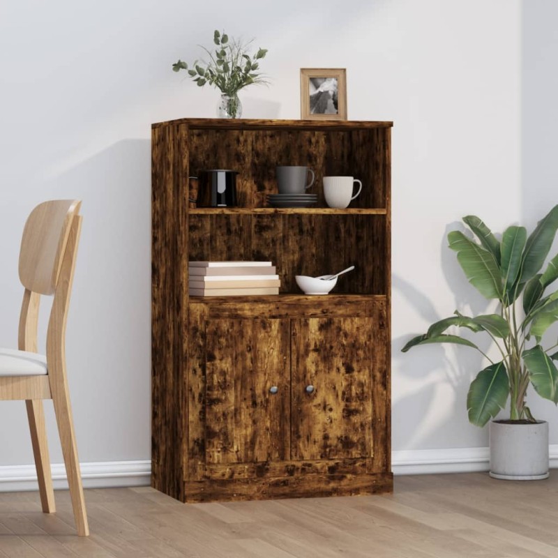 vidaXL Aparador de madera contrachapada roble ahumado 60x35,5x103,5 cm vidaXL Aparador de madera contrachapada roble ahumado 60x35,5x103,5 cm