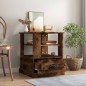 vidaXL Mesa auxiliar madera contrachapada roble ahumado 50x50x60 cm vidaXL Mesa auxiliar madera contrachapada roble ahumado 50x50x60 cm