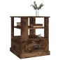 vidaXL Mesa auxiliar madera contrachapada roble ahumado 50x50x60 cm vidaXL Mesa auxiliar madera contrachapada roble ahumado 50x50x60 cm