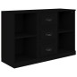 vidaXL Aparador de madera contrachapada negro 104,5x35,5x67,5 cm