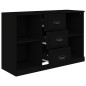 vidaXL Aparador de madera contrachapada negro 104,5x35,5x67,5 cm