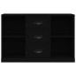 vidaXL Aparador de madera contrachapada negro 104,5x35,5x67,5 cm