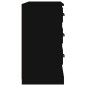 vidaXL Aparador de madera contrachapada negro 104,5x35,5x67,5 cm