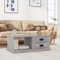 vidaXL Mesa de centro madera contrachapada gris Sonoma 90x50x35 cm vidaXL Mesa de centro madera contrachapada gris Sonoma 90x50x35 cm