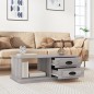 vidaXL Mesa de centro madera contrachapada gris Sonoma 90x50x35 cm vidaXL Mesa de centro madera contrachapada gris Sonoma 90x50x35 cm