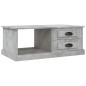 vidaXL Mesa de centro madera contrachapada gris hormigón 90x50x35 cm vidaXL Mesa de centro madera contrachapada gris hormigón 90x50x35 cm