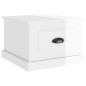 vidaXL Mesa de centro madera contrachapada blanco brillo 50x50x35 cm vidaXL Mesa de centro madera contrachapada blanco brillo 50x50x35 cm