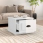 vidaXL Mesa de centro madera contrachapada blanco brillo 50x50x35 cm vidaXL Mesa de centro madera contrachapada blanco brillo 50x50x35 cm